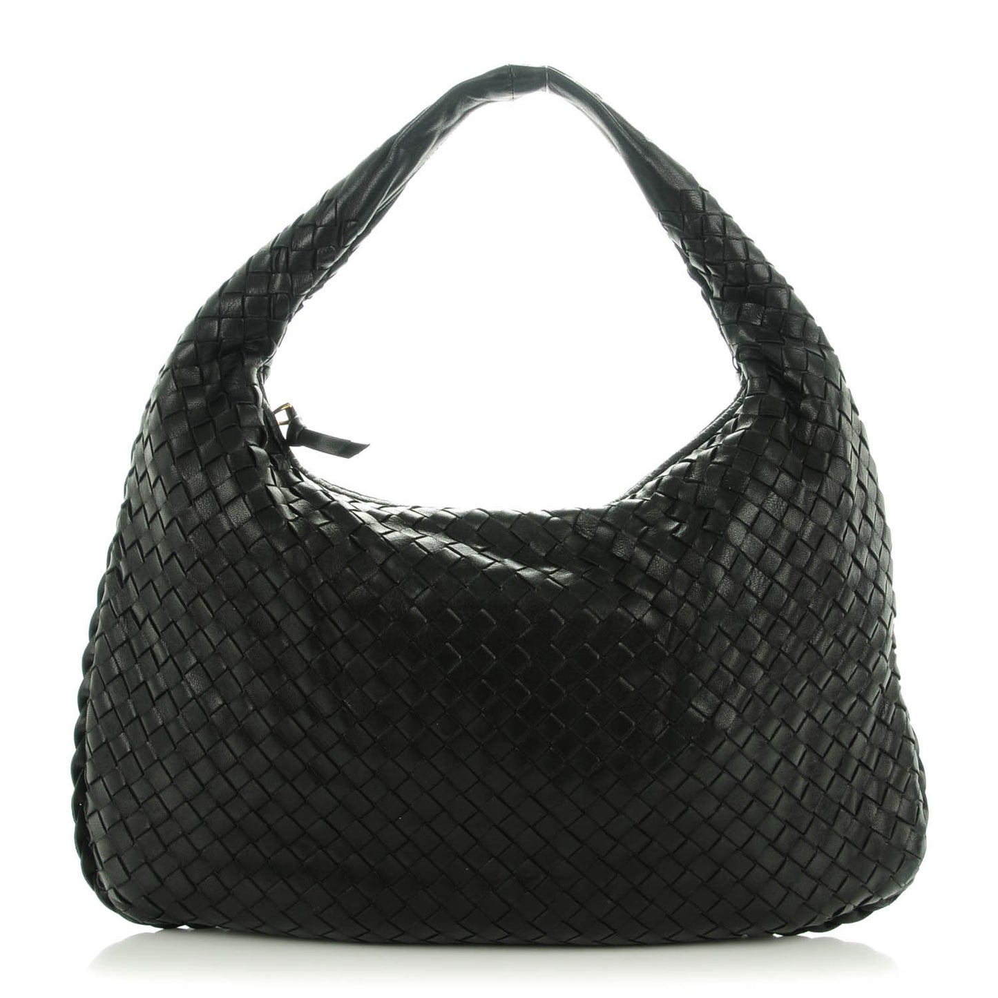 Nappa Intrecciato Large Veneta Hobo Nero Black