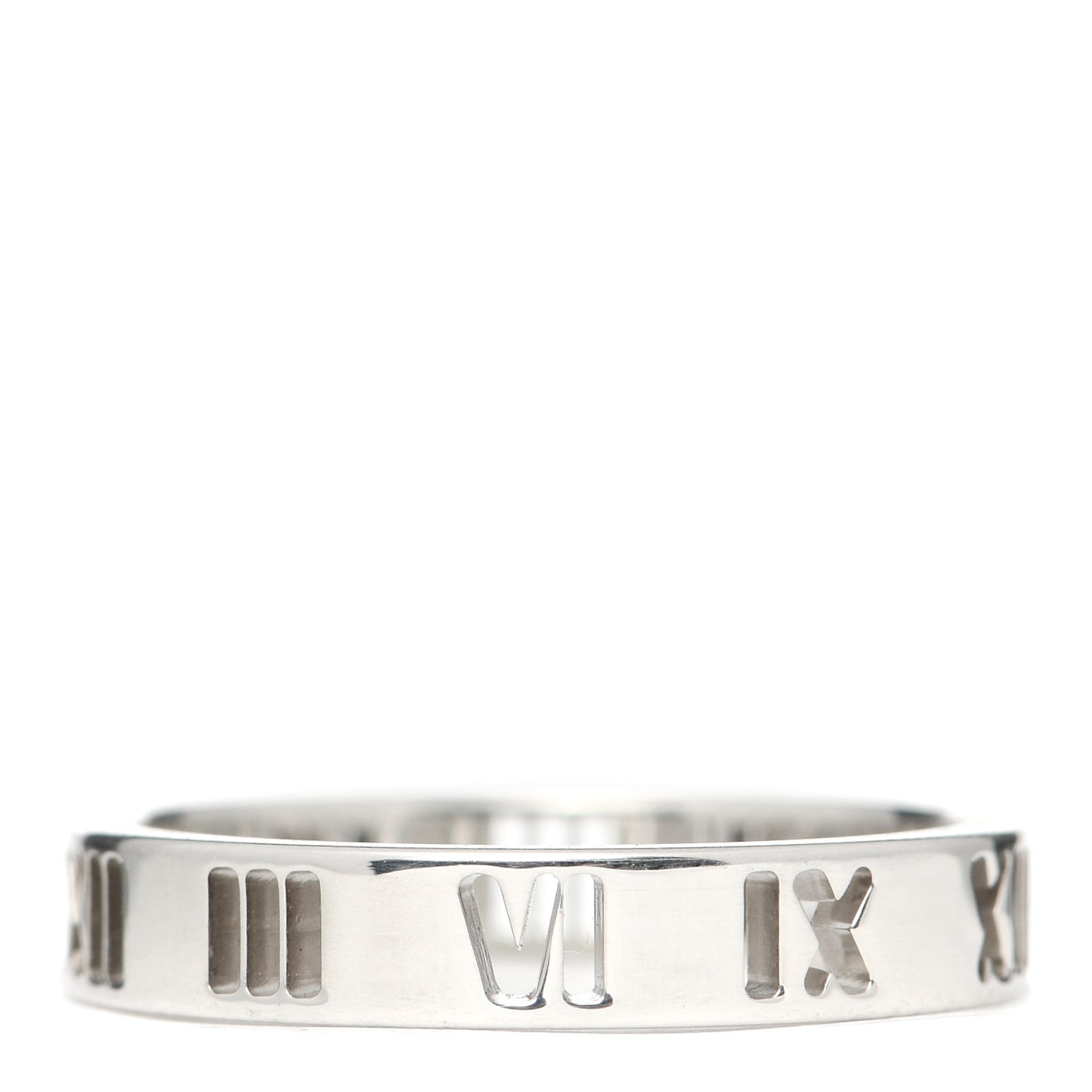 Sterling Silver Narrow Atlas Pierced Ring 53 6.25