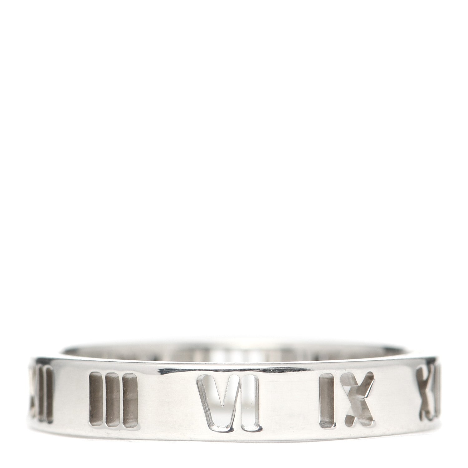 Tiffany Sterling Silver Narrow Atlas Pierced Ring 53 6.25 3 of 5