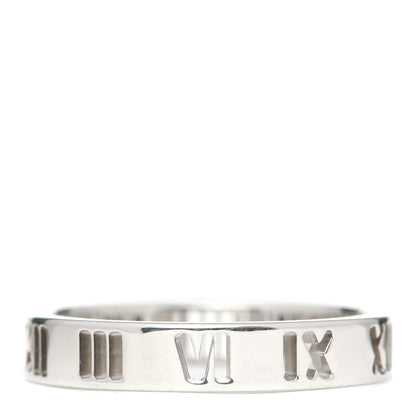 Tiffany Sterling Silver Narrow Atlas Pierced Ring 53 6.25 3 of 5