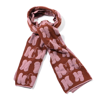 Hermes Cashmere Knit Logo Scarf 1 of 8