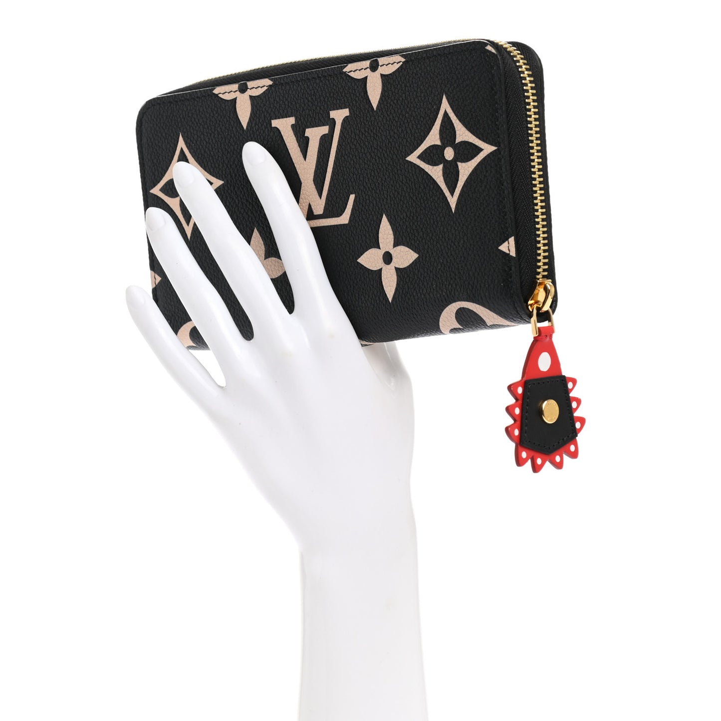 Empreinte Monogram Giant Zippy Wallet Black Beige