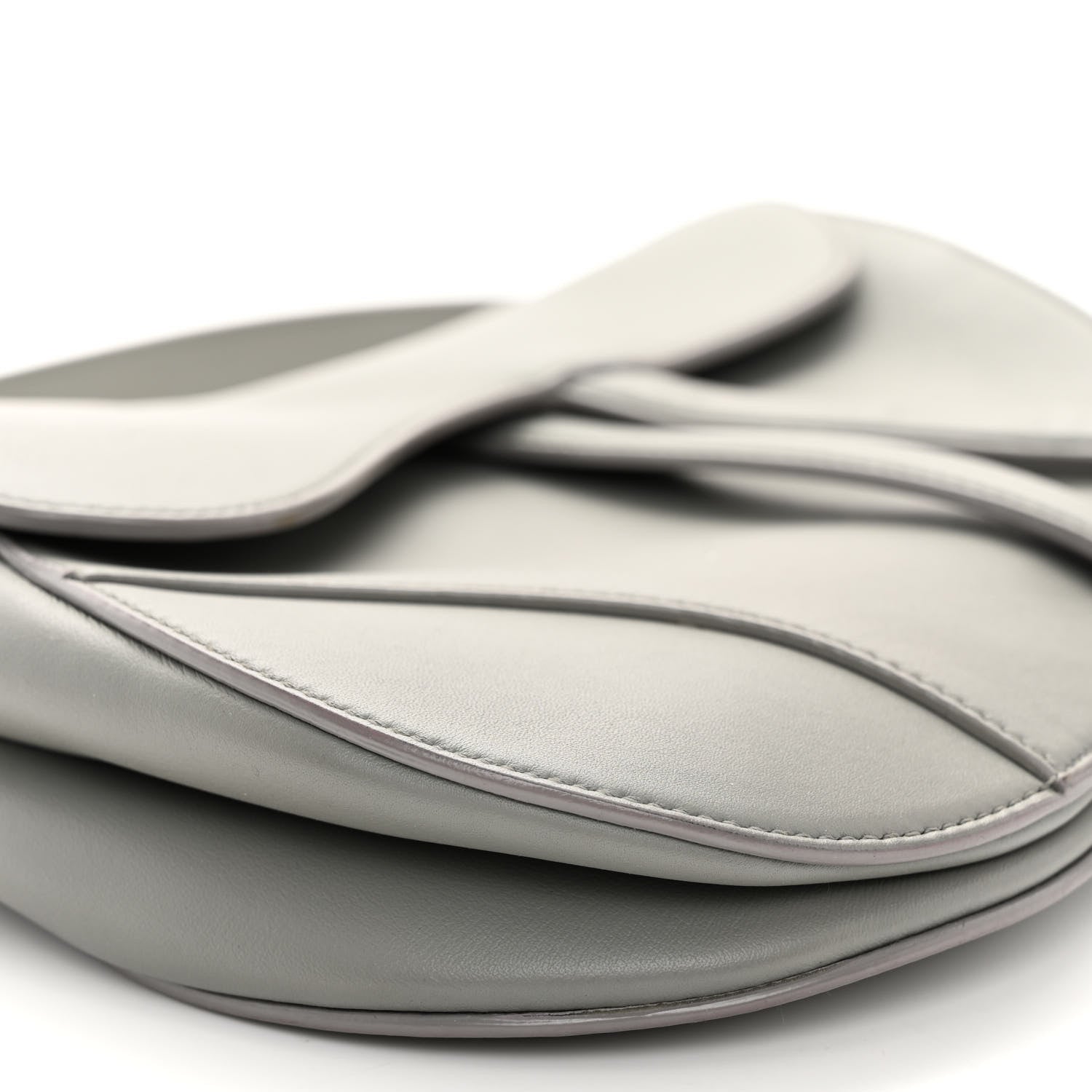 Christian Dior Ultra Matte Calfskin Saddle Bag Grey 8 of 11
