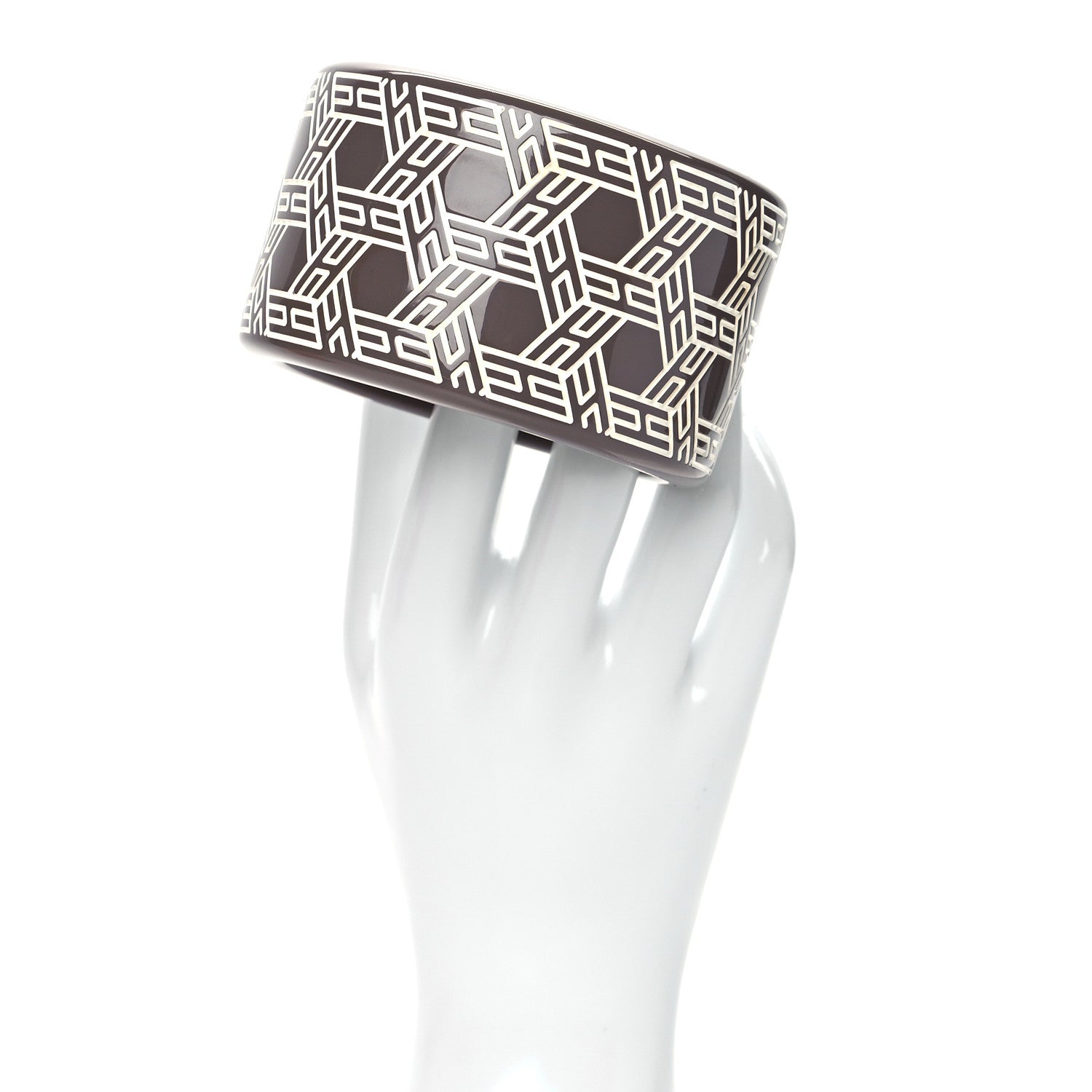 Hermes Lacquered Wood Printed Bracelet S 2 of 6
