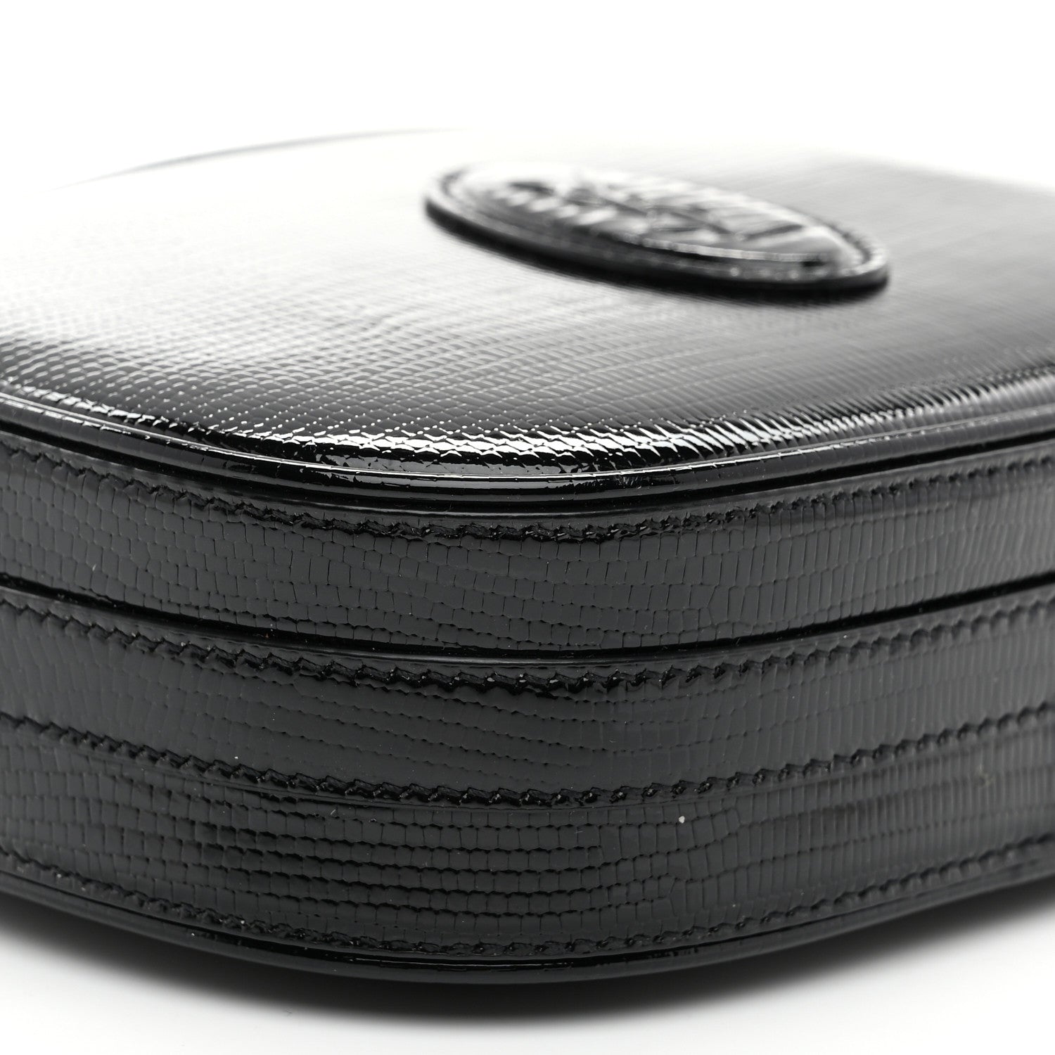 Saint Laurent Calfskin Lizard Embossed Le 61 Camera Bag Black 9 of 10