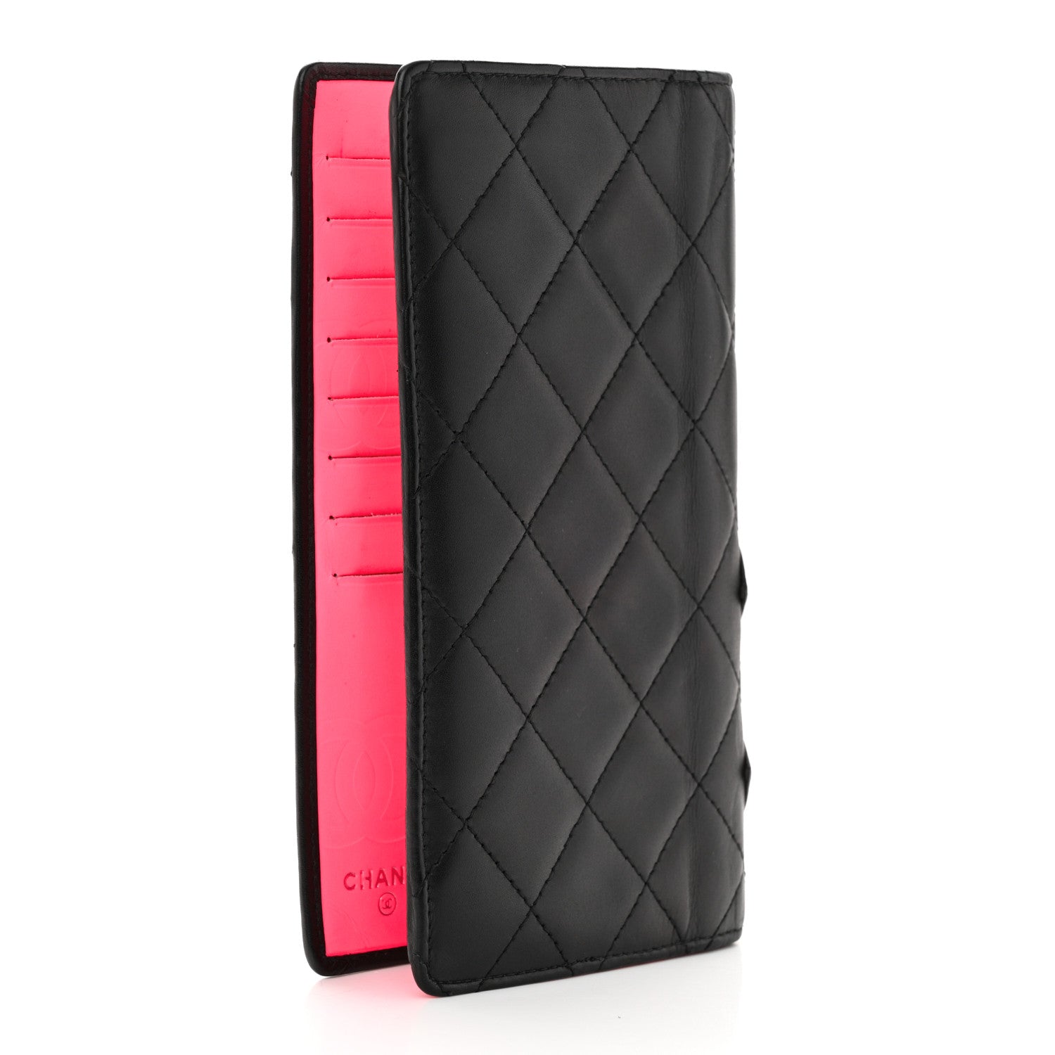 Chanel Calfskin Quilted Cambon Yen Wallet Black 3 of 10