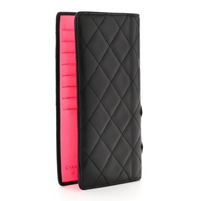 Chanel Calfskin Quilted Cambon Yen Wallet Black 3 of 10