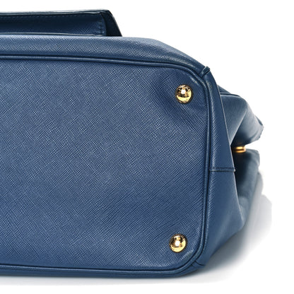 Prada Saffiano Lux Galleria Front Pocket Tote Bluette 7 of 10