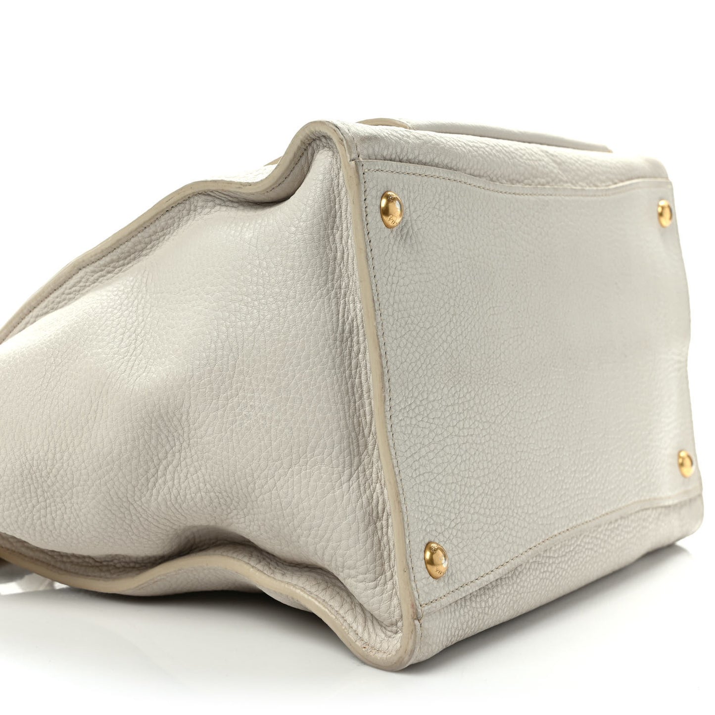 Vitello Daino Front Pocket Tote Talco