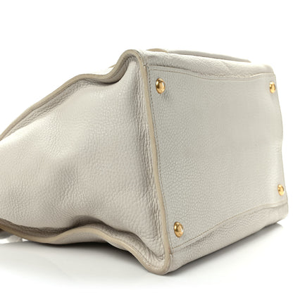 Prada Vitello Daino Front Pocket Tote Talco 7 of 10