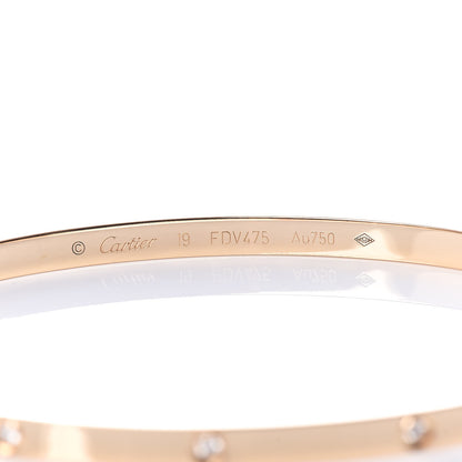 Cartier 18K Yellow Gold 10 Diamond Small LOVE Bracelet 19 4 of 6