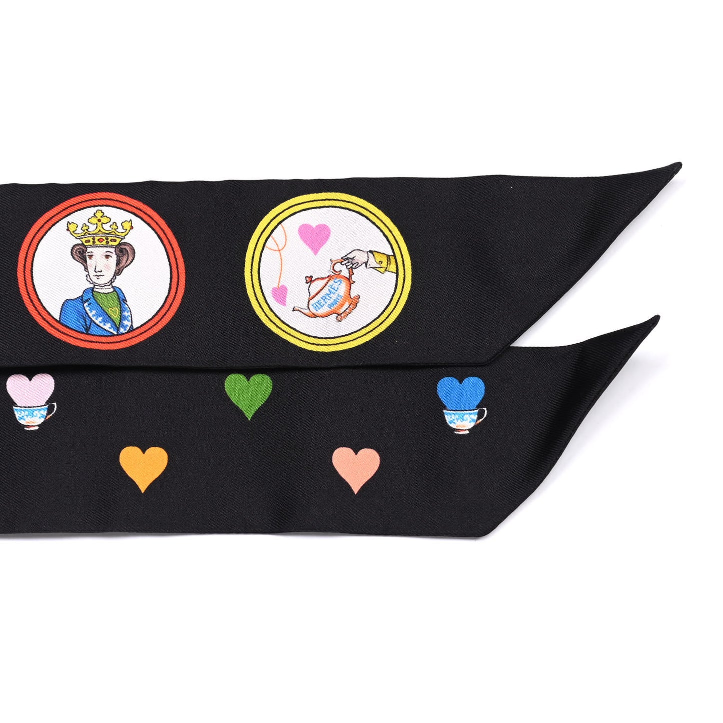 Silk Tea Time Twilly Black Rouge Multicolor