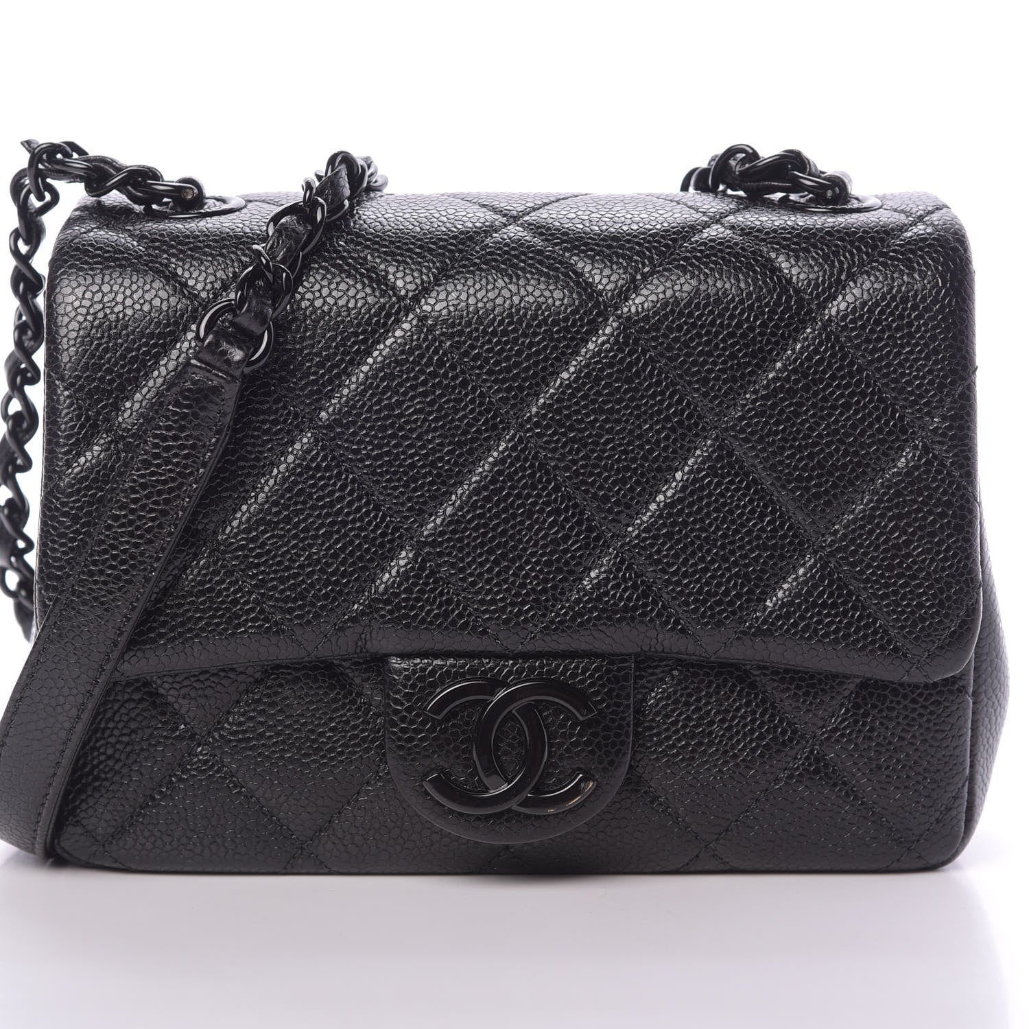 Chanel Caviar Quilted Incognito Mini Square Flap Black 8 of 11