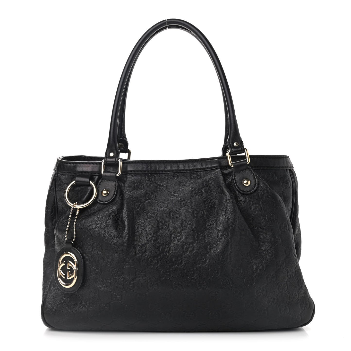 Guccissima Medium Sukey Top Handle Tote Black