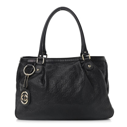Gucci Guccissima Medium Sukey Top Handle Tote Black 1 of 17