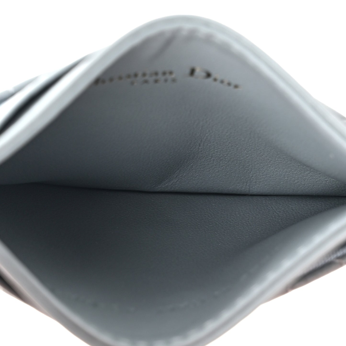 Supple Calfskin Cannage Caro Five-Slot Card Holder Cloud Blue