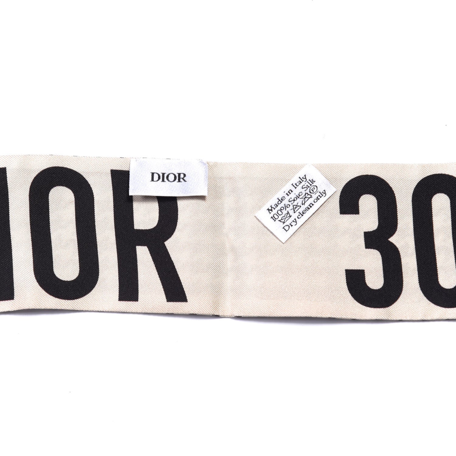 Christian Dior Silk 30 Montaigne Mitzah Scarf Black White 2 of 3