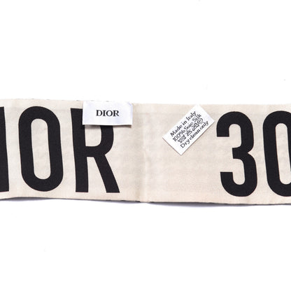 Christian Dior Silk 30 Montaigne Mitzah Scarf Black White 2 of 3