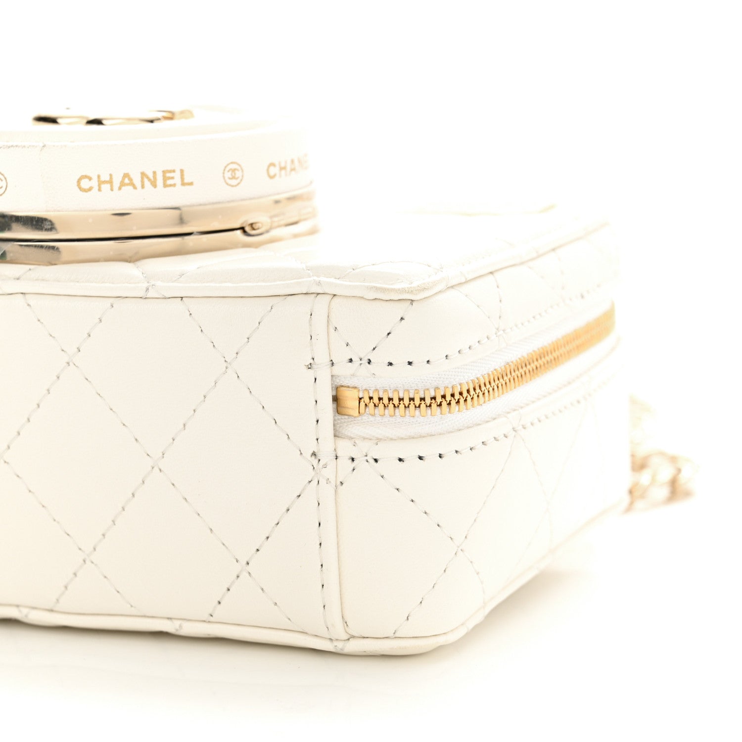 Chanel Lambskin Quilted Coco Click Bag White 10 of 11