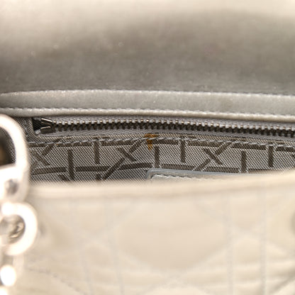 Christian Dior Metallic Lambskin Cannage Mini Lady Dior Grey 11 of 16