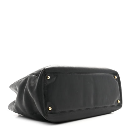 Chanel Calfskin Cerf Executive Shopper Tote Black 4 of 10