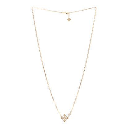 Louis Vuitton 18K Yellow Gold Diamond Idylle Blossom Pendant Pave Necklace 3 of 5