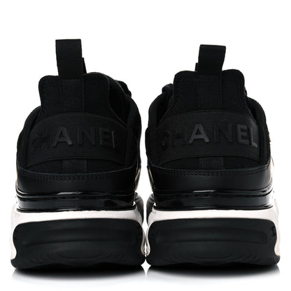 Chanel Velvet Calfskin Mixed Fibers CC Sneakers 39.5 Black 7 of 13