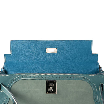 Hermes Veau Doblis Taurillon Clemence Evergrain Ghillies Kelly Retourne 32 Turquoise Ciel 18 of 38