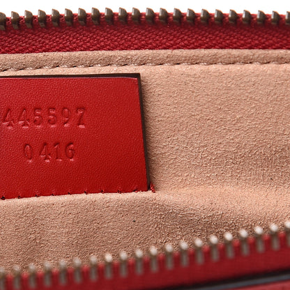 Gucci Calfskin GucciGhost Print Pouch Hibiscus Red 6 of 9