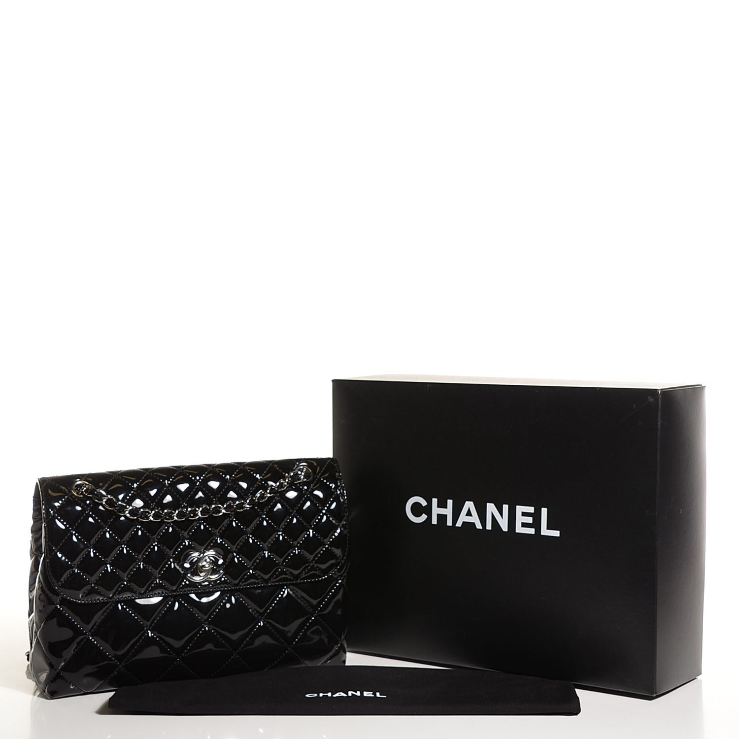 Chanel Vinyl Quilted In the Business Flap Bag Black 9 of 9