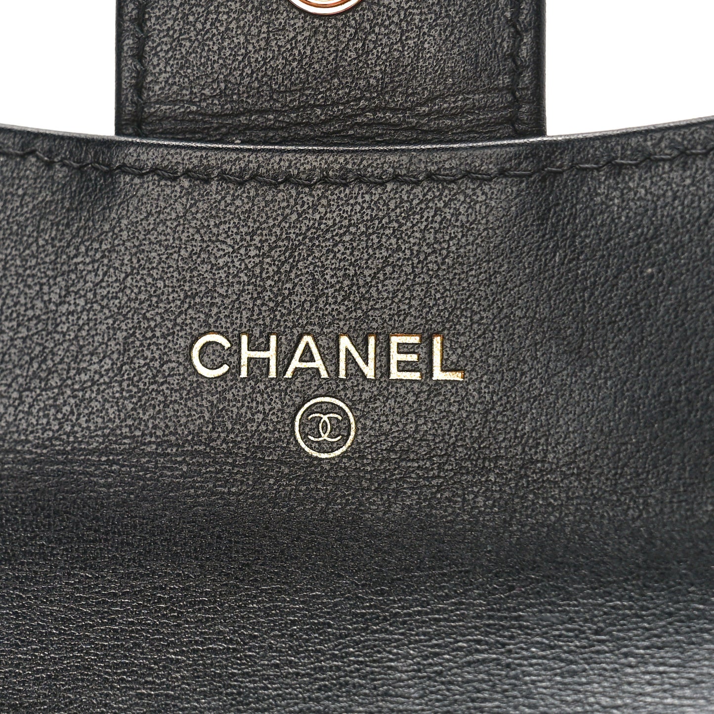 Aged Calfskin Quilted Reissue Flap Card Holder Black