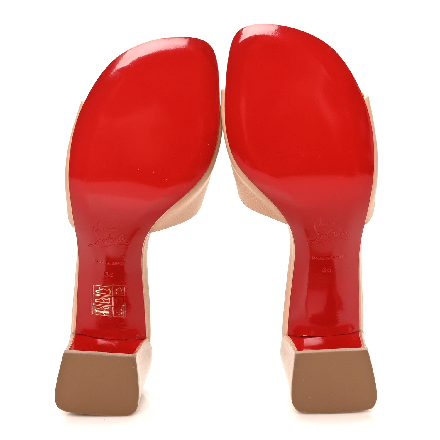 Christian Louboutin Calfskin Logo Embossed So CL 55 Mule 36 Leche Scuro 6 of 8