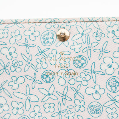 Louis Vuitton Monogram Fleuri Sarah Wallet Rose 6 of 7