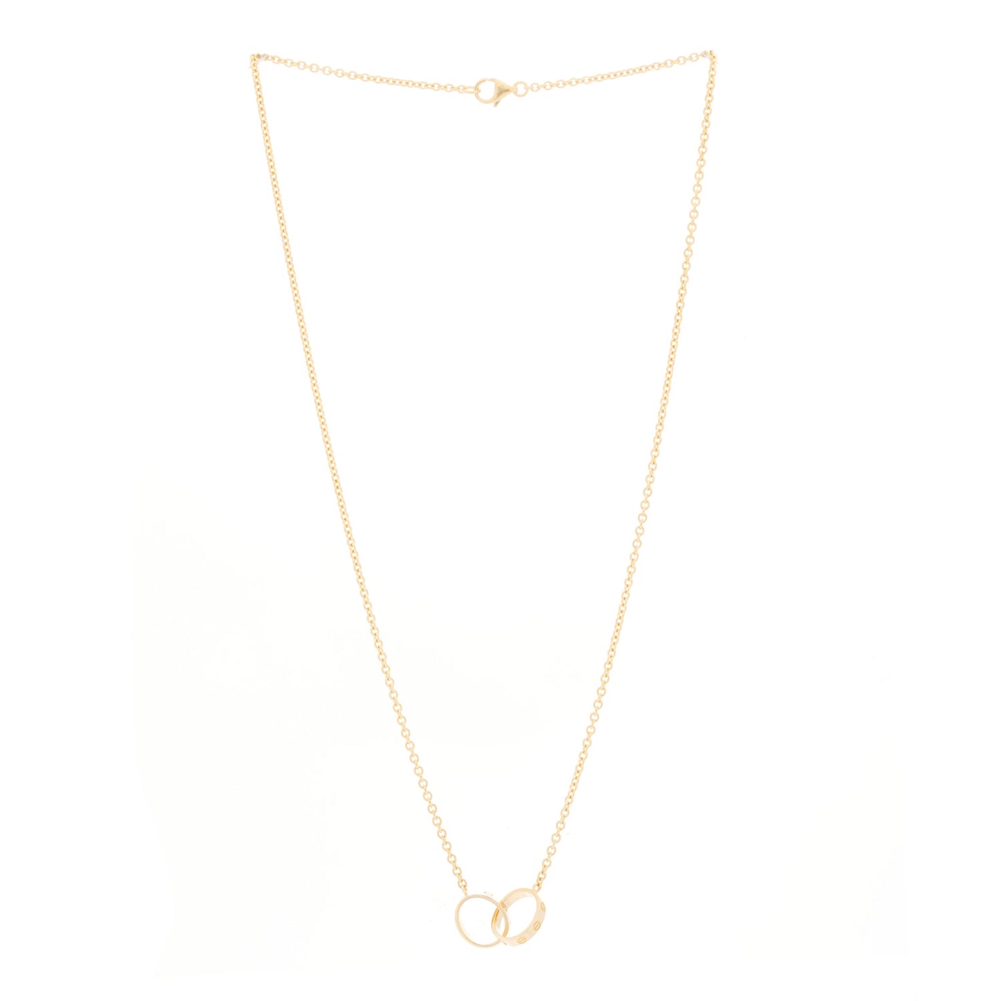 18K Yellow Gold Interlocking LOVE Necklace