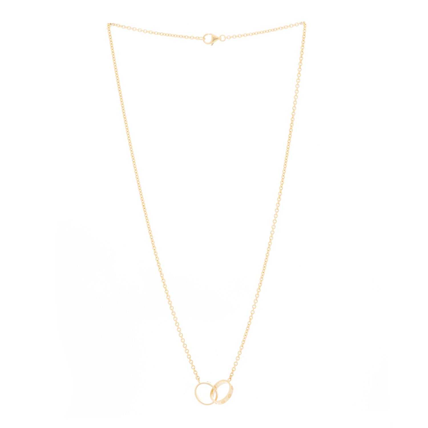 Cartier 18K Yellow Gold Interlocking LOVE Necklace 3 of 4