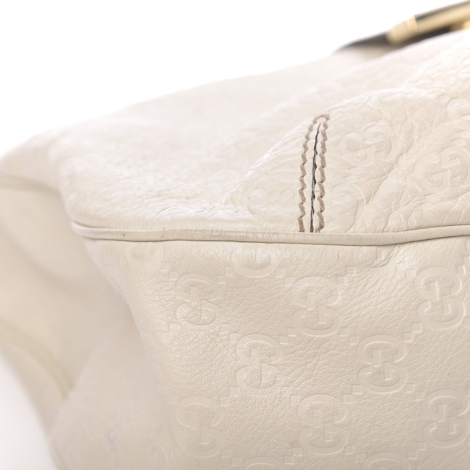 Gucci Guccissima Large New Ladies Web Hobo Off White 16 of 21