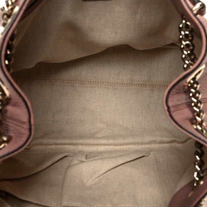 Gucci Pebbled Calfskin Medium Soho Chain Shoulder Bag Dark Cipria 4 of 9