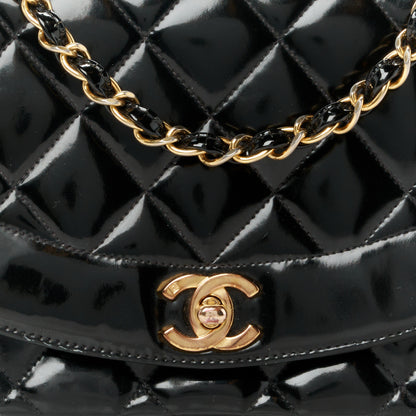 Chanel Patent Lambskin Quilted Small Single Flap Black 10 of 12
