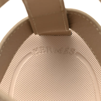 Hermes Calfskin Womens Enid Sandals 40 Argile 8 of 10