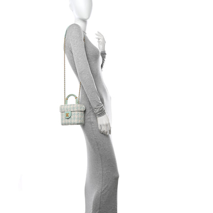 Chanel Tweed Handle Crush Top Handle Flap Bag Light Blue Ecru 2 of 11