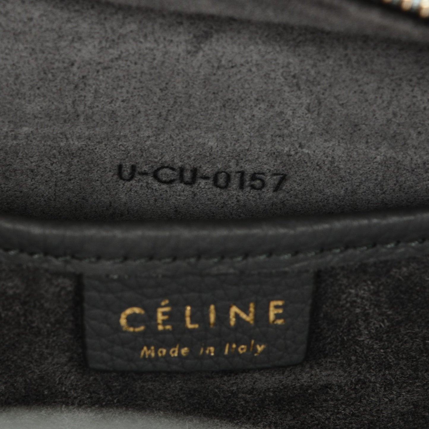 Baby Grained Calfskin Nano Luggage Kohl