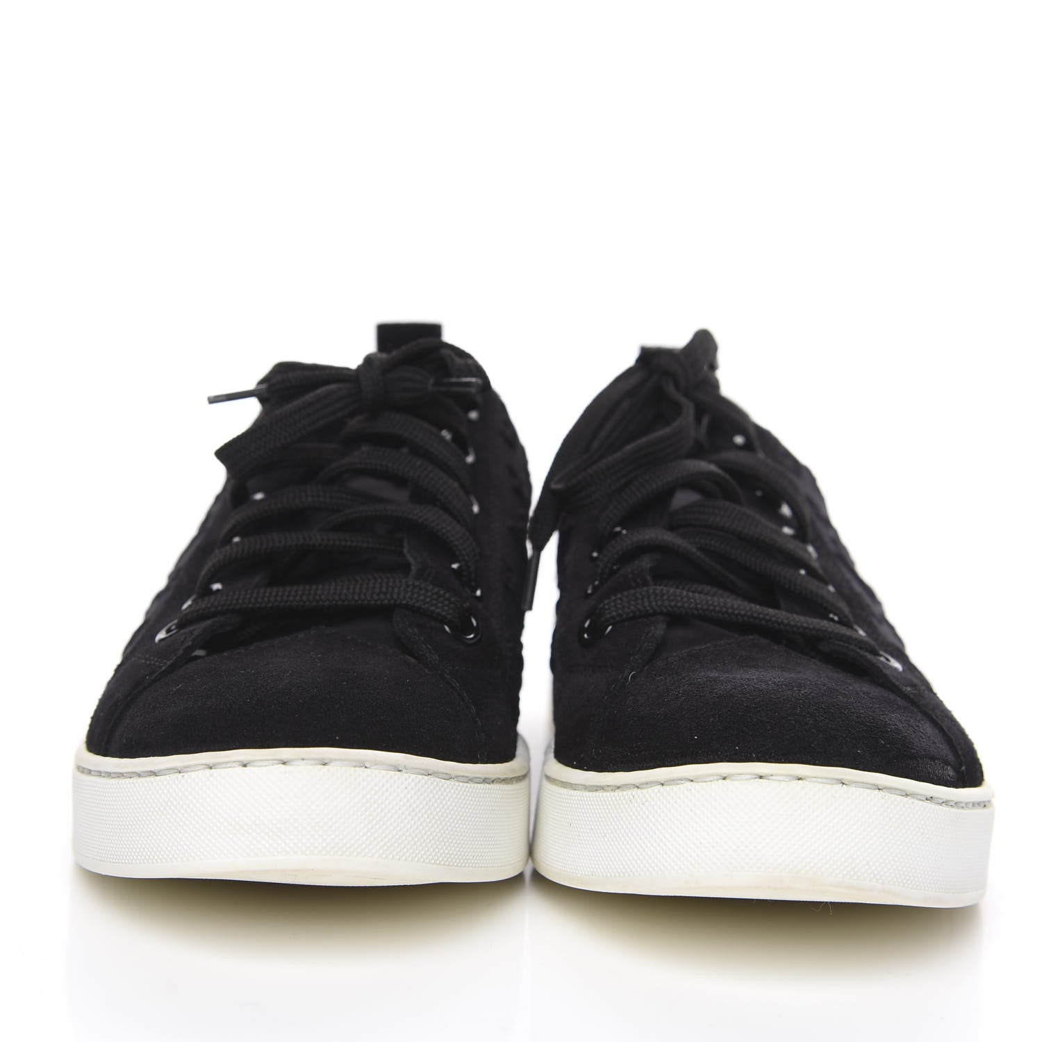 Louis Vuitton Neoprene Suede Embossed Monogram Stellar Low Top Sneakers 35.5 Black 2 of 9
