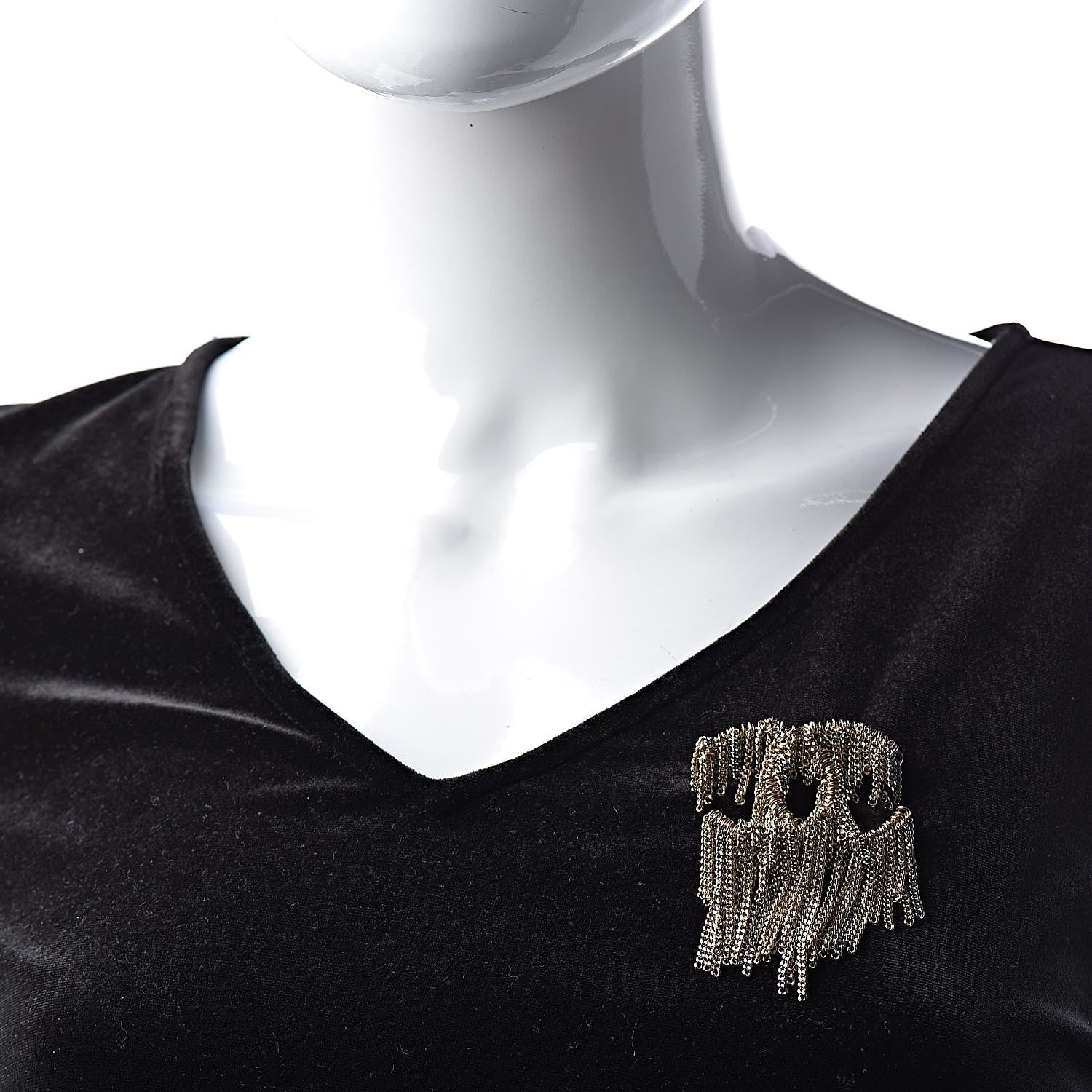 Chanel Chain Fringe CC Brooch Gold 2 of 4