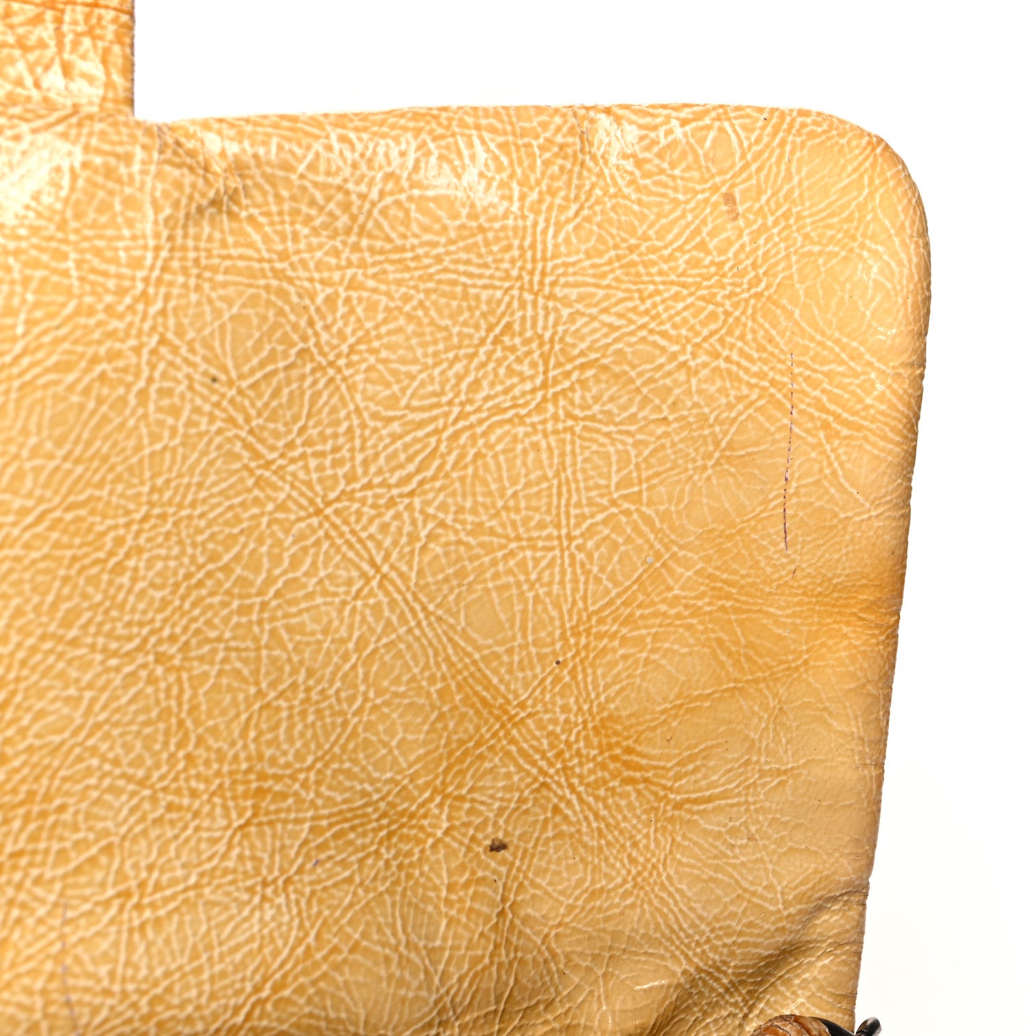 Chanel Crinkled Patent Quilted Jumbo Single Flap Light Beige 16 of 23