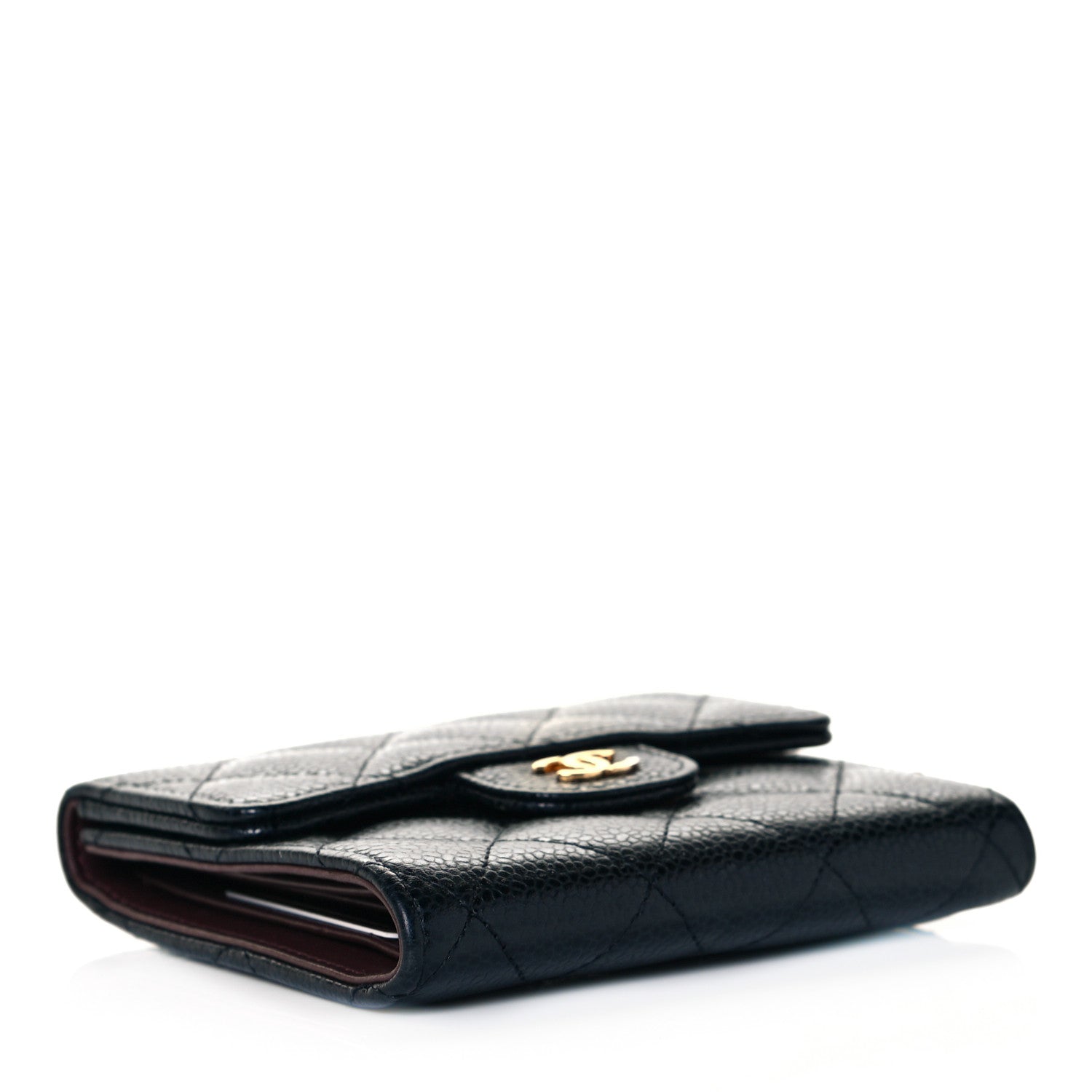 Chanel Caviar Quilted Compact Flap Wallet Black 4 of 8