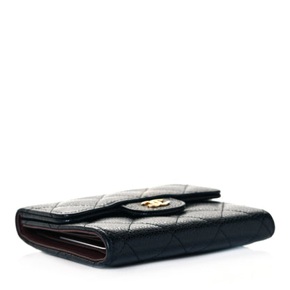 Chanel Caviar Quilted Compact Flap Wallet Black 4 of 8