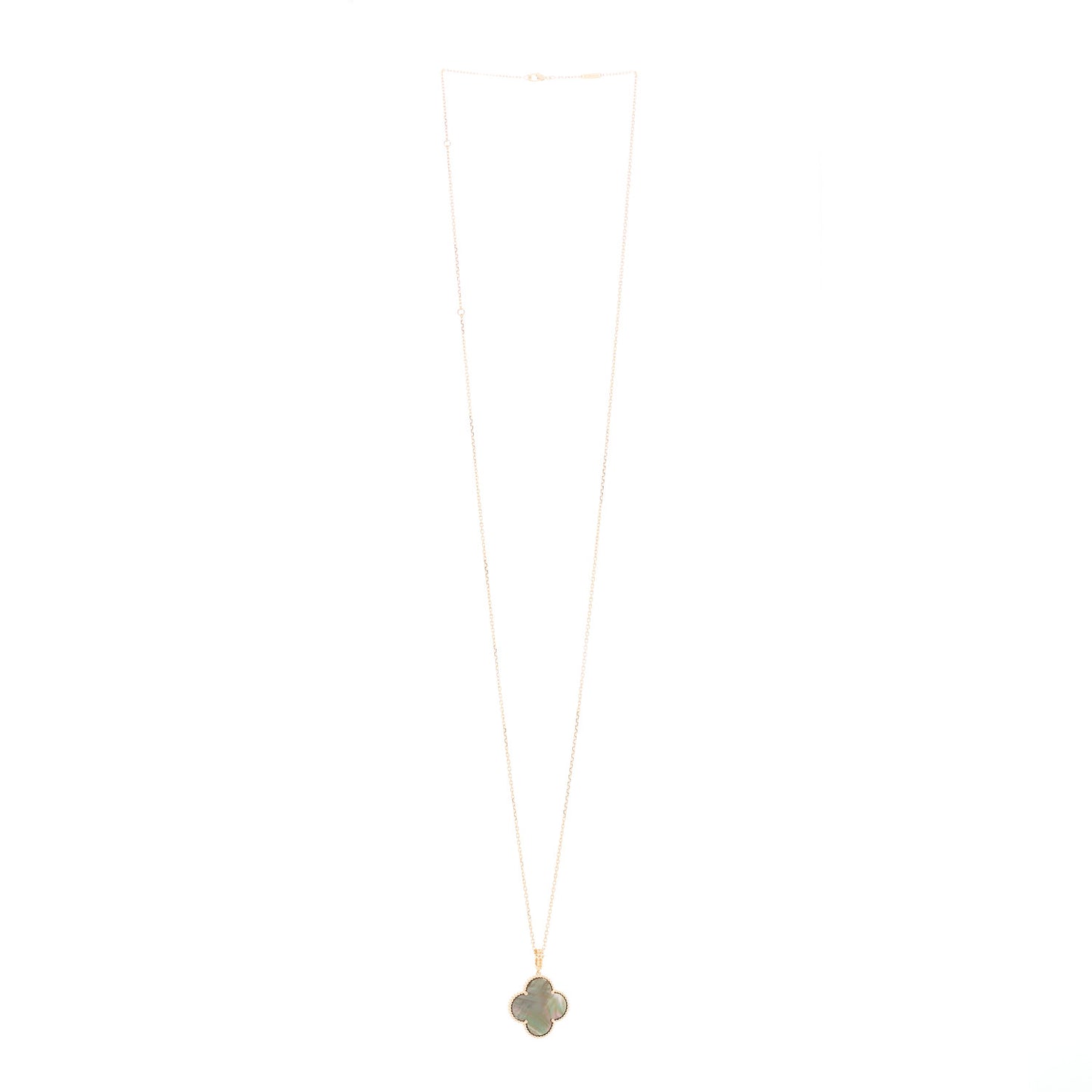 18K Rose Gold Gray Mother of Pearl Magic Alhambra Long Necklace
