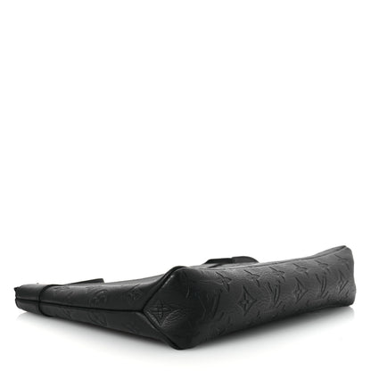 Louis Vuitton Shadow Calfskin Monogram Pochette Voyage Souple Black 4 of 9