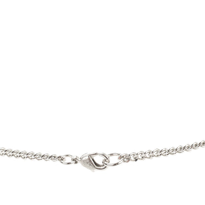 Chanel Baguette Crystal CC Necklace Silver 4 of 4