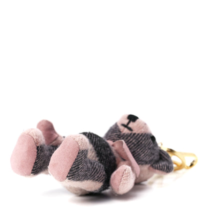 Burberry Cashmere Check Thomas Bear Keychain Charm Ash Rose 7 of 9